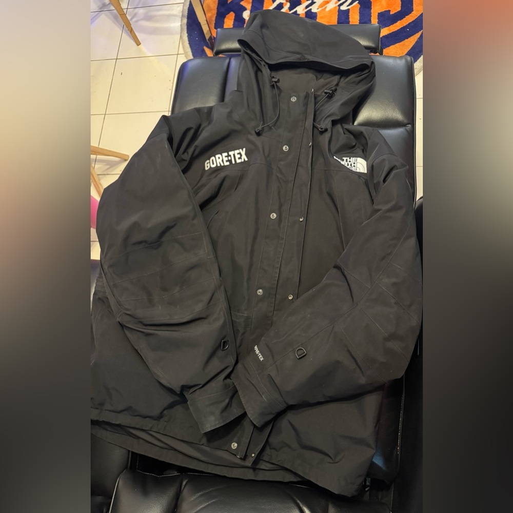the north face black gtx mountain down jacket